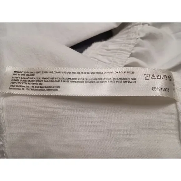 NWT Anthropologie Dress Womens Size Medium White Mini Cut Out - Picture 10 of 10